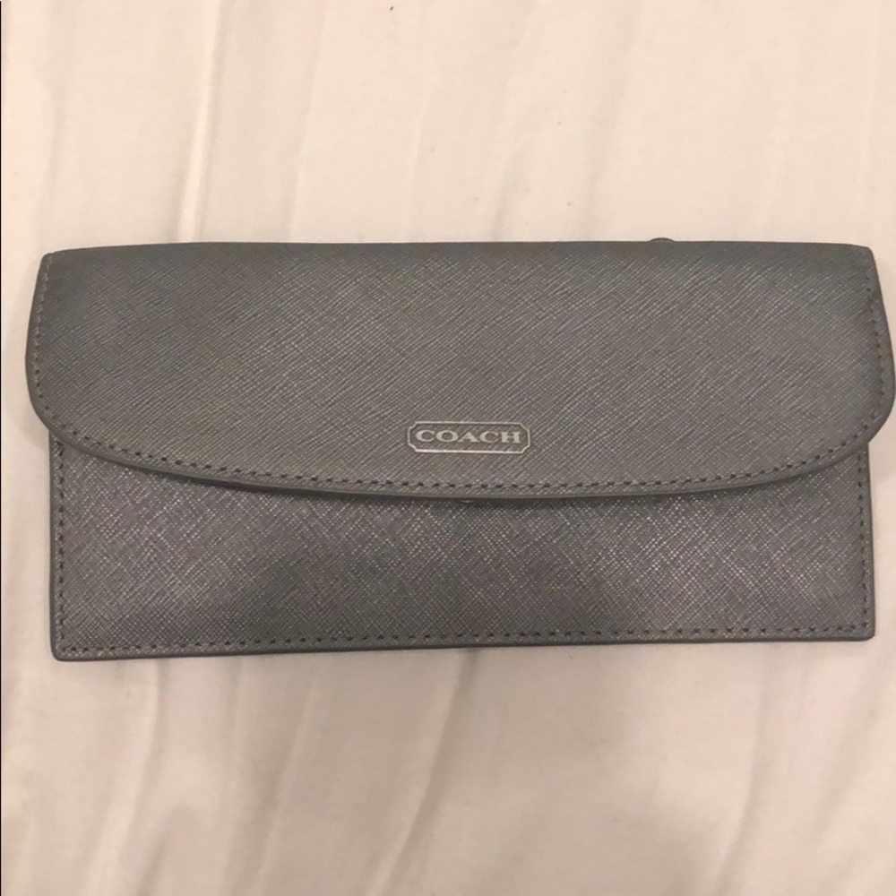 Coach - gray slim wallet